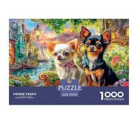 Chihuahua (11)_4 Thousand Pieces Two Chihuahuas Scenic Vibrant Artcardboard Puzzle Home Decor Giftable Sturdy Wall Decor Clear Print Easy to Assemble 70x50cm/1000pcs