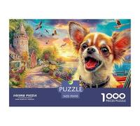 Chihuahua Adventure 1000 Puzzles Adults Puzzle Adults Puzzle Puzzle Game Difficult Impossible Challenge High Difficulty 70x50cm/1000pcs