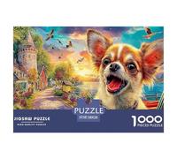 Chihuahua Adventure Jigsaws 1000 Piece Puzzle Challenge High Difficulty Fit Together Perfectly for Adults & Kids Age 12 Years Up 38x26cm/1000pcs