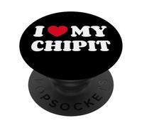 Chihuahua American Pit Bull Terrier Mix I Love My Chipit PopSockets Adhesive PopGrip