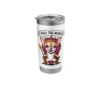 Chihuahua as a King with a Crown Stainless Steel Insulated Tumbler
