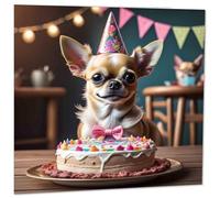 Chihuahua Birthday Card - Cute Dog 145mm x 145mm
