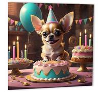 Chihuahua Birthday Card Cute Dog 147 x 147mm