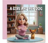 Chihuahua Birthday Card for Women, A Girl and Her Dog
