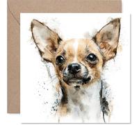 Chihuahua Birthday Card for Women and Men, Dog Breeds | Happy Birthday Card for Dad Wife Grandma Nan, 145mm Bday Greeting Cards