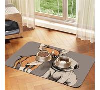 Chihuahua Bulldog Cute Pug Dog Pet Animal Friends Puppy Beige,Waterproof Pet Feeding Mat,PU Leather Placemats for Cat Dog Water Bowl,Food Mats,30x45cm