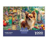 Chihuahua by River Jigsaw Puzzles for Adult Difficult Challenges 1000 Piece Animal Difficult Hard Jigsaw Puzzles for Man And Woman with Letters on Back 70x50cm/1000pcs