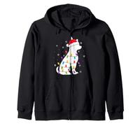 Chihuahua Christmas Lights Funny Santa Pet Dog Lover Xmas Zip Hoodie