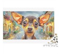 Chihuahua Colourful Chihuahua Portrait 1000 Pcs Jigsaw Puzzles Adults Brain Development Classic Educational Games 52x38cm/1000pcs