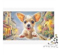 Chihuahua Colourful Happy Chihuahua 1000 Pcs Jigsaws for Adults The Impossible Challenge Fun Present 70x50cm/1000pcs