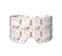 Chihuahua Cute Dogs and Bowl, Full Eye Covers Light Blocking Eye Mask Sleep Eye and Ear Muffs