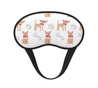 Chihuahua Cute Dogs and Bowl, Full Eye Covers Light Blocking Eye Masks Blackout Sleep Eye Muffs
