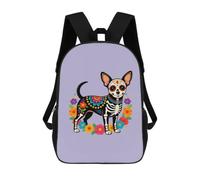Chihuahua Day of The Dead Classic Mens Backpack Womens 17 Inch Shoulder Bag