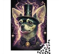 Chihuahua Dog 1000 Pieces Jigsaw Puzzles for Adults Creative Rectangular Jigsaw Paper Puzzles Game Brain Teasers Toy 1000pcs (38x26cm)