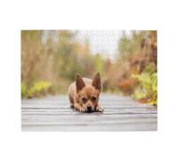 Chihuahua Dog,500 Pieces Puzzles for Adults-Wooden Jigsaw Puzzle for Adults Elderly