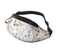 Chihuahua Dog and Traces Crossbody Bag Runner Small Hip Pouch Bum Bag Running Waistpack Bumbag Beltbag Sport Slim Fashionable for Jogging Hiking Woman