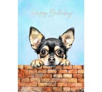 Chihuahua Dog Art Birthday Card