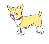 Chihuahua Dog Breed Brown and White Lapel Pin in Gift Box