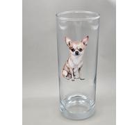 Chihuahua Dog Breed Glass Tumbler. Drinking Glass. v1