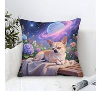 Chihuahua Dog Cushion Cover Modern Art,Pet Dog Pattern Pillow Case,Soft Polyester Throw Pillow Cover Home for Livingroom Outdoor Garden Couch Sofa Decor 50x50cm