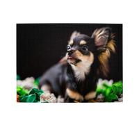 Chihuahua Dog Cute,500 Pieces Puzzles for Adults-Wooden Jigsaw Puzzle for Adults Elderly