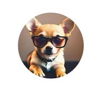 Chihuahua Dog Glasses 1 Print Strong Refrigerator Magnets Decor Fridge Magnets,For Kitchen Whiteboard Office Locker