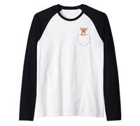 Chihuahua Dog In Pocket Funny Chihuahua In A Pocket Raglan Baseball Tee