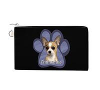 Chihuahua Dog Paw Canvas Coin Purse Change Cash Bag Small Wallets Cute Pouch Make Up Bag for Women