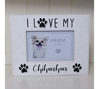 Chihuahua Dog Photo Frame I Love My Dog Or Puppy 20 Assorted Dog Breeds Available 6x4"