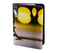 Chihuahua Dog print Travel Wallet Passport Holder Case for Family Leather Passport Cover for Men Women, Black, One Size