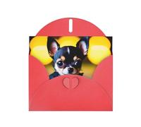 Chihuahua Dog Printing Holiday Happy Birthday Cards Gift With Envelope And Note Tag For Women Men Wife Mom Husband