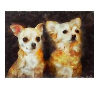 Chihuahua Dog Puppies Large Canvas Wall Art Print