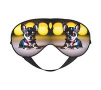 Chihuahua Dog Sleep Mask,100% Natural Mulberry Silk Eye Mask with, Ultra-Soft Eye Covers for Sleeping, Travel, Nap