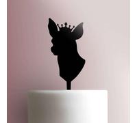 Chihuahua Dog with Crown Acrylic Cake Topper 3mm Thick Premium Laser Cut Cake Decoration for Birthday, Wedding, Baby Shower & Party Cakes Durable Reusable