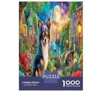 Chihuahua Dream 1000 Piece Chihuahua Night Jigsaw Puzzles for Puzzles 1000 Pieces Jigsaw for Adults for Adult Challenging Family Puzzle Game Adults Gifts 52x38cm/1000pcs