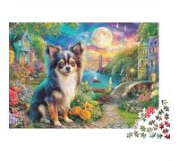 Chihuahua Dream 1000 Piece Extra Thick Cardboard Jigsaw Puzzle for Adults And Kids Age 12 Years Up Pet Dog Mind Relaxation Fun Present Activity Wall Decor 38x26cm/1000pcs