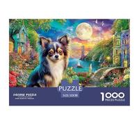 Chihuahua Dream 1000-Piece Jigsaws Puzzles for Families Chihuahua Night Recycled Cardboard Decoration Challenging & Brainteasing 52x38cm/1000pcs
