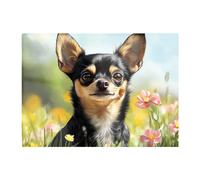 Chihuahua Enjoying A Summer Meadow Chopping Board Warren Reed - Designer Multi One Size