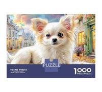 Chihuahua Fantasy 1000 Pc Premium Cardboard Puzzle Two Chihuahuas on A Tree Branch for Seniors Holiday Entertainment Stress Relief 70x50cm/1000pcs