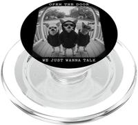 Chihuahua Gangster Dogs Open The Door Peephole Meme PopSockets PopGrip for MagSafe