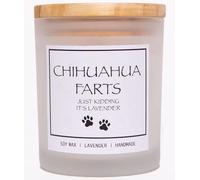 Chihuahua Gifts, Dog Lovers Gifts for Women, Dog Farts Candle, Pet Friendly Lavender Scented Candle, Natural Soy Wax & Natural Essential Oils