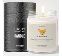 Chihuahua Gifts - Luxury Soy Wax Candle - Vanilla, Jasmine, Sugared Almond - Makester