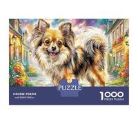 Chihuahua Hat 1000Piecess JigsawPuzzlesChihuahua Town ForAdults Challenging LargePiecePuzzles Age12+byth EducationalGame Brainteasing Adults Jigsaw Puzzle 70x50cm/1000pcs
