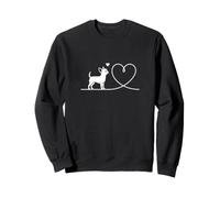 Chihuahua Heart Traced Line Toy Breed Apple Head Small Sweatshirt