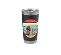 Chihuahua Illustration Cocker Spaniel Drawing Beach Scenes Stainless Steel Insulated Tumbler