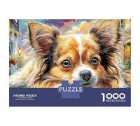 Chihuahua in Garden PuzzleDog in Vibrant Close-up 1000 Pieces Challenge High Difficulty Wall Decor Colourful Challenging Brainteasing for Adults Kids 38x26cm/1000pcs