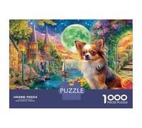 Chihuahua in London Jigsaw Puzzles for Adults Difficult Challenges 1000 Piece Animal Difficult Hard Jigsaw Puzzles for Man And Woman with Letters on Back 38x26cm/1000pcs