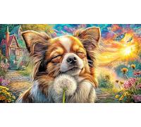 Chihuahua-in-magical-fantasy-landscape Adult Jigsaws 1000Pc Educational Game Decompression Fun Present & Activity for Home for Adults and Kids Age 12 Years + Beautiful Decoration Puzzle 38x26/1000pcs