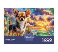 Chihuahua in Town 1000 Piece Jigsaw Puzzles Impossible Educational Games Challenge Toy Gifts for Adults 52x38cm/1000pcs