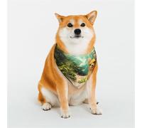 Chihuahua in Tropical Forests Pet Scarf Stylish Triangle Bid Scarf Bandana Pet Accessory,Washable Pet Kerchief for Girl Boy Dogs or Cats Medium